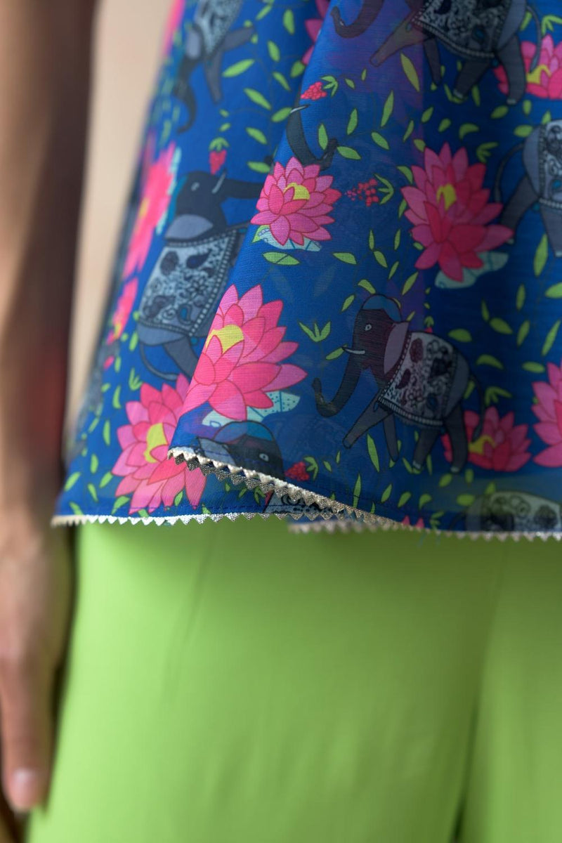 Peblum Kurti With Gharara, Dupatta