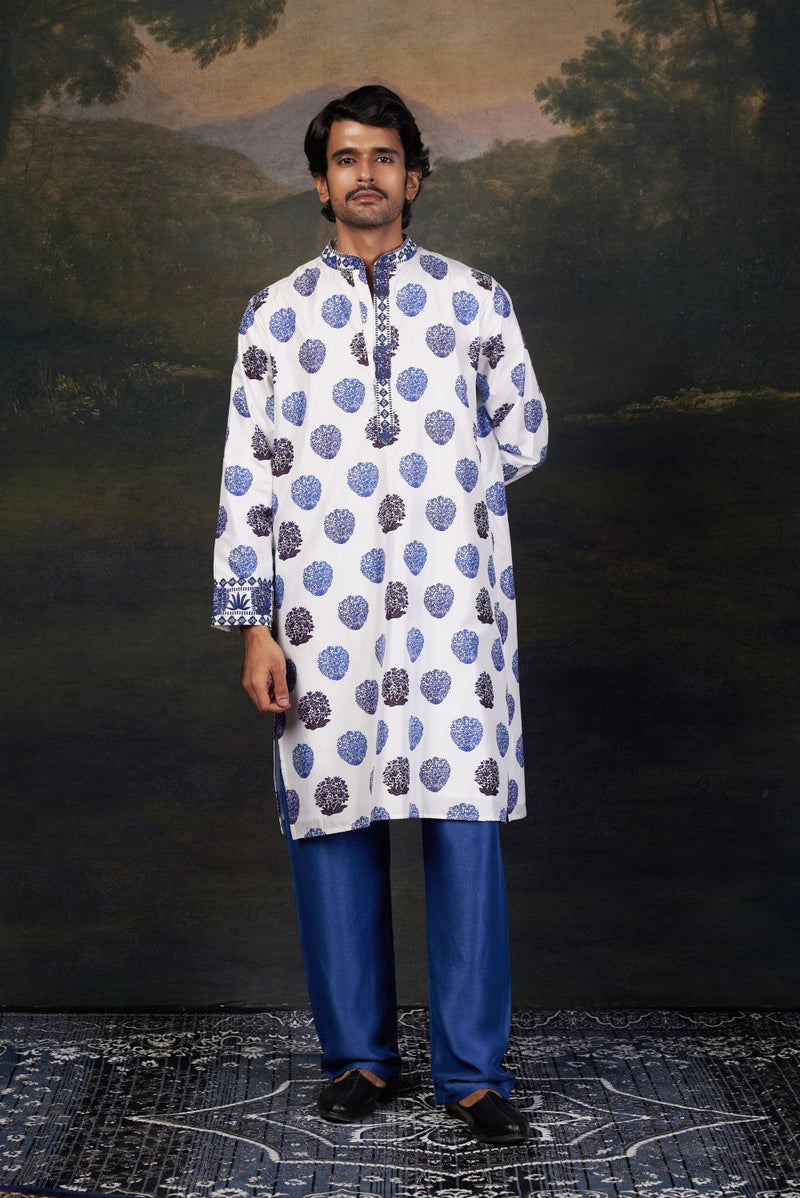 Buuti Print Nehru Jacket with Kurta & Pyjama
