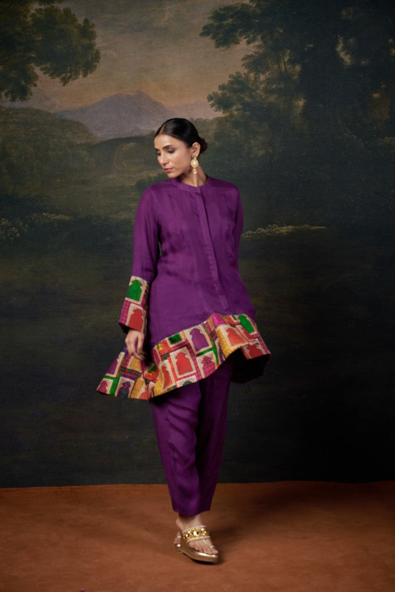 Organza Coord Purple Set