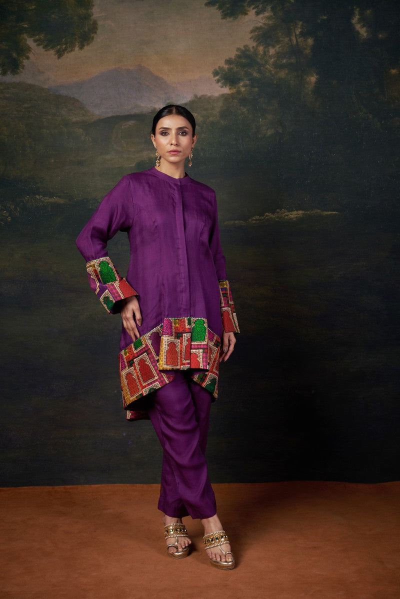 Organza Coord Purple Set
