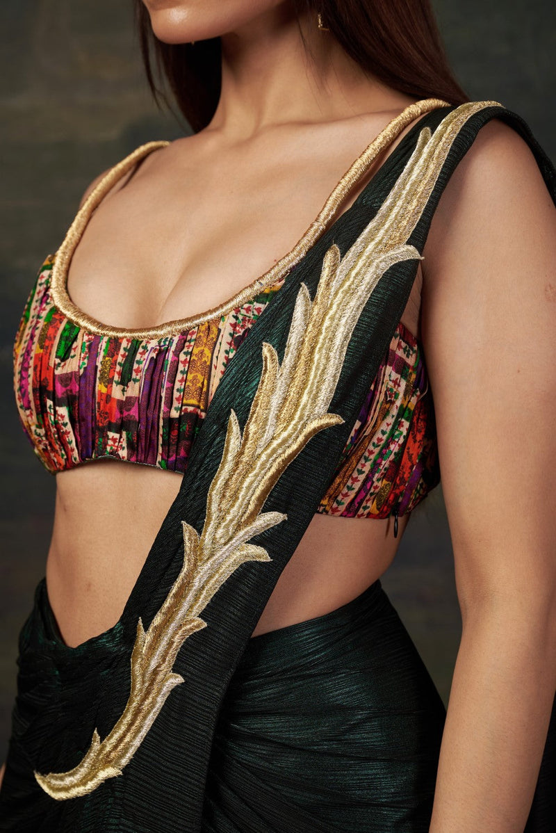 Intricate Handwork Pre-Draped Saree