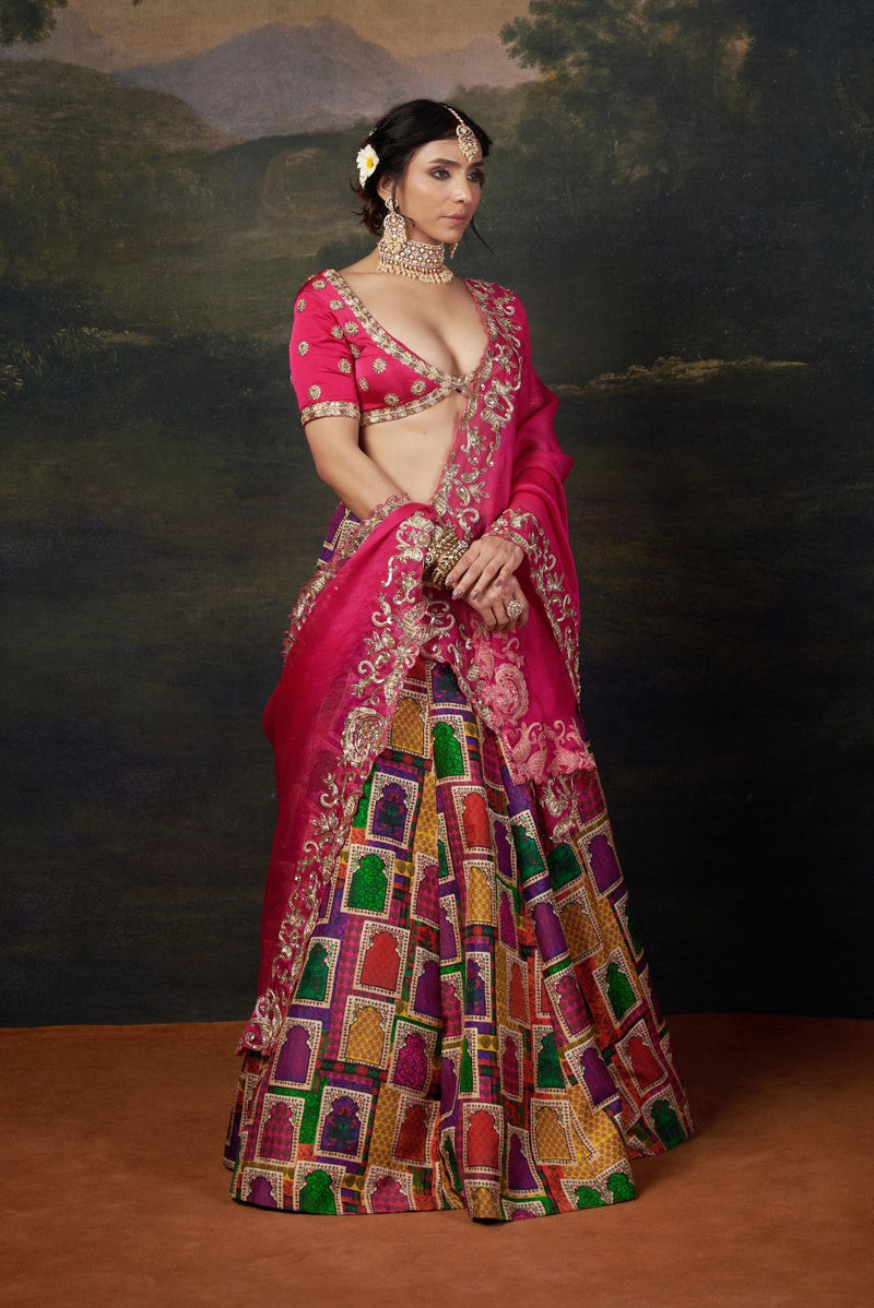 Heavy Zardosi Work Bridal Lehenga Set