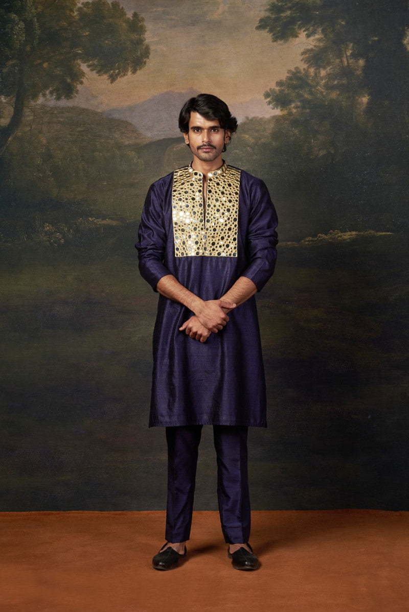 Heavy Mirror Work Kurta with Matching Pyjama