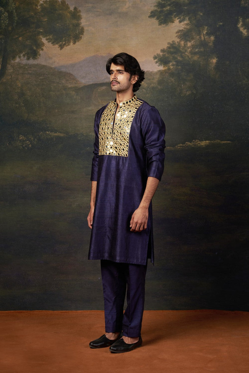 Heavy Mirror Work Kurta with Matching Pyjama