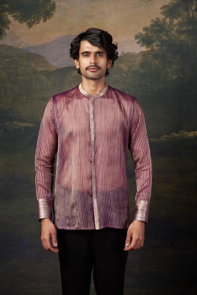 Pure Organza Hand-Embroidered Shirt