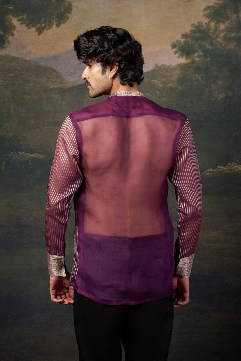 Pure Organza Hand-Embroidered Shirt
