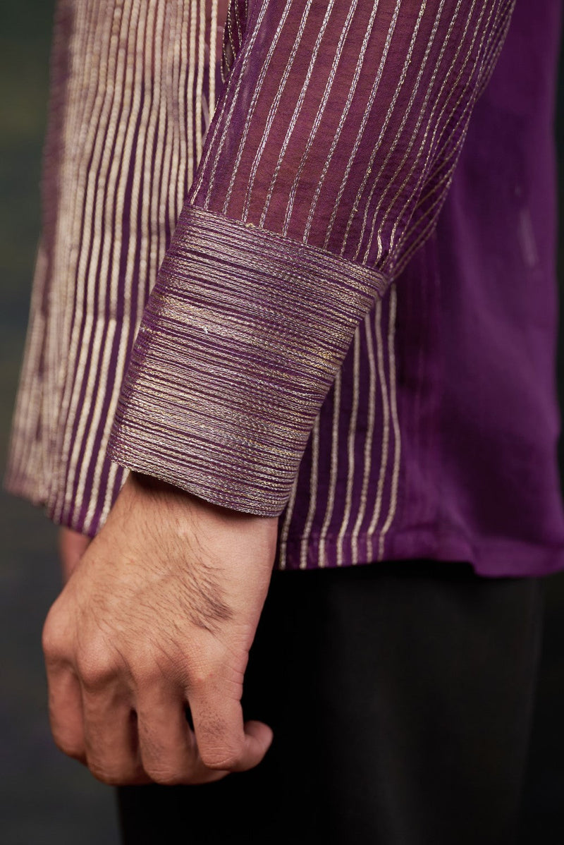 Pure Organza Hand-Embroidered Shirt