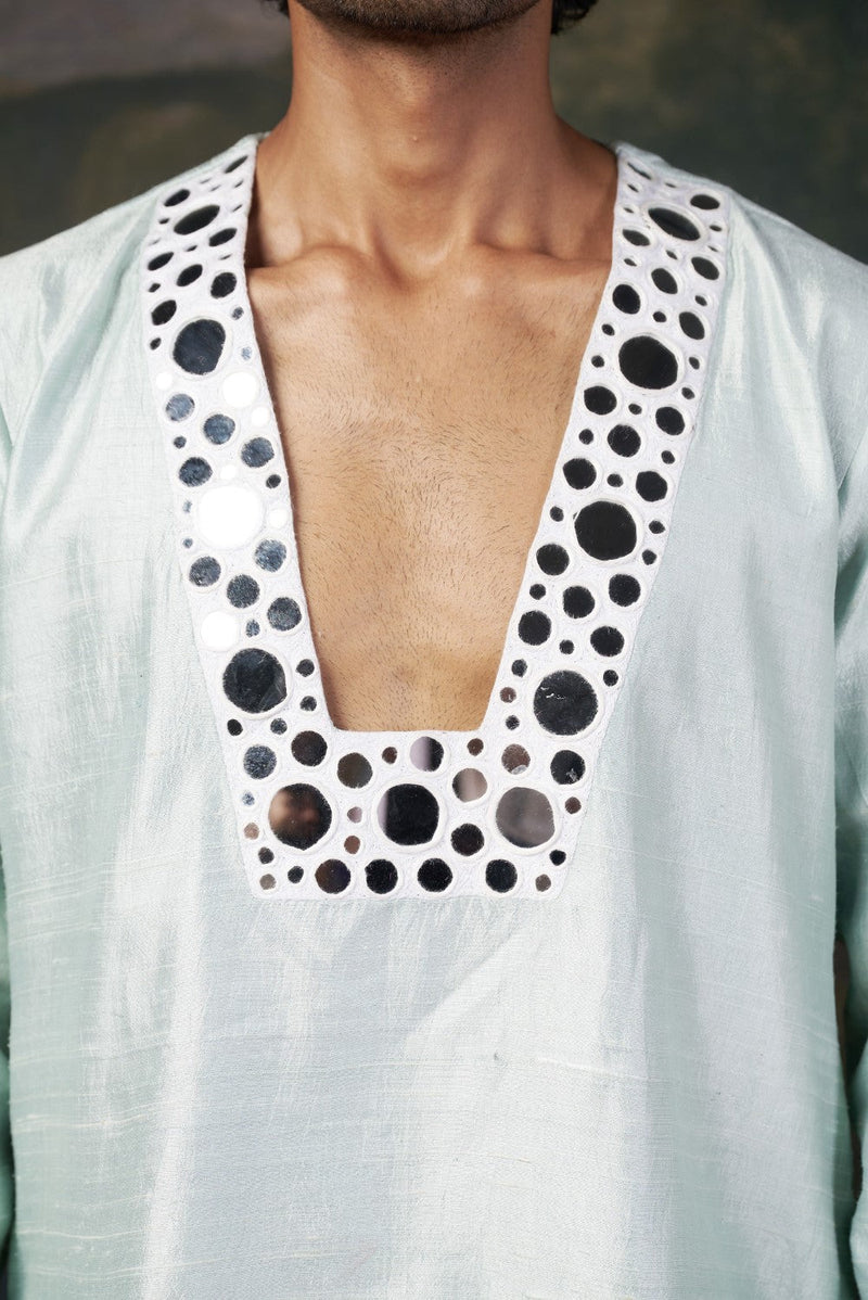 Embellished Mirror Work Kurta Set