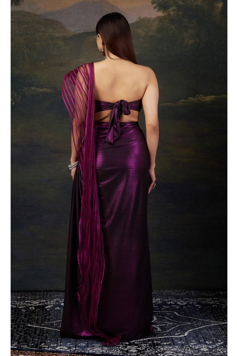 Embellished Saree gown with Intricate Katdana & Wire Work Pallu