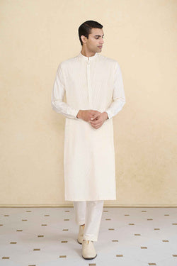 Samit Silk Kurta - Cream