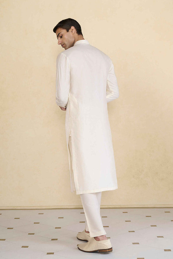 Samit Silk Kurta - Cream