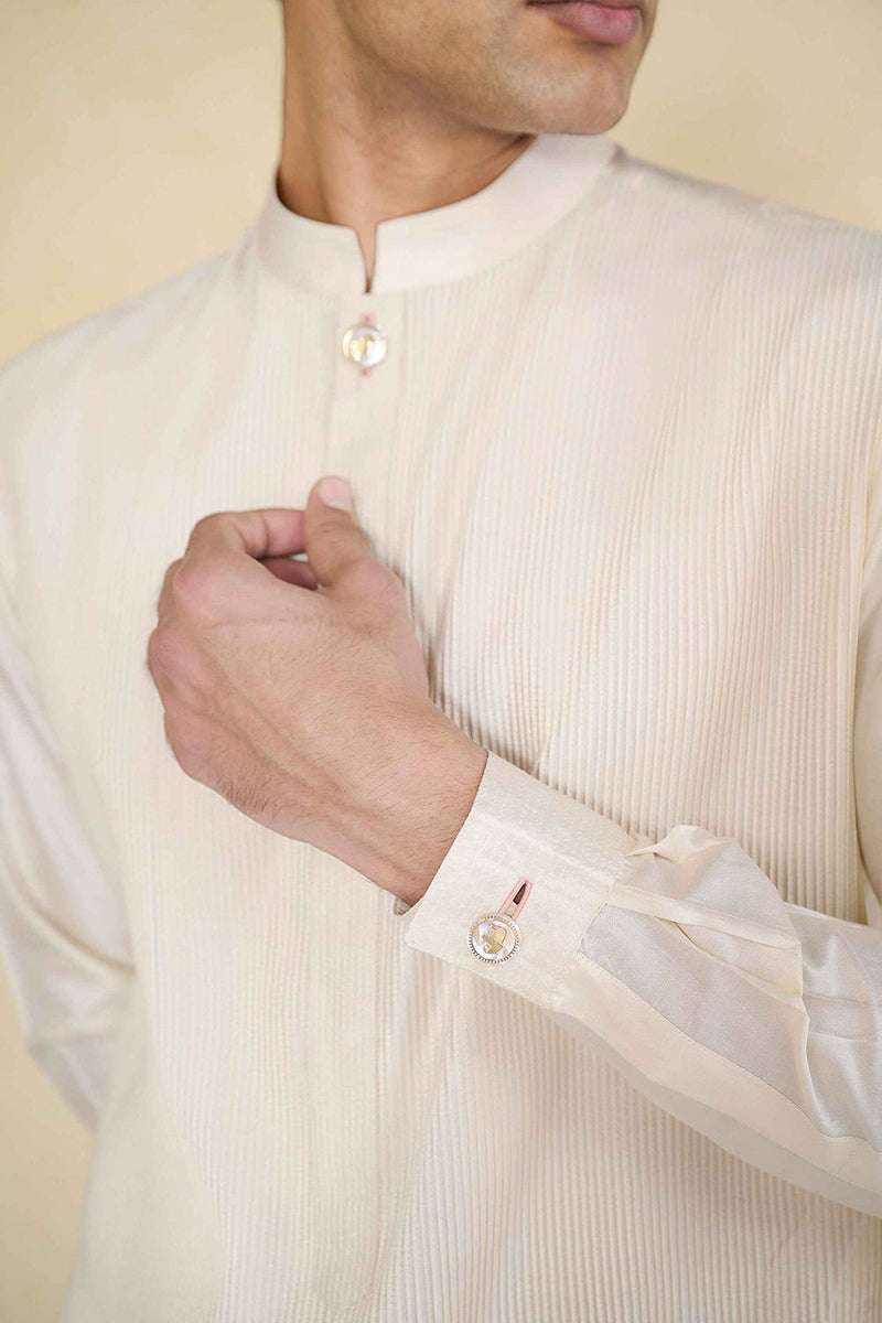 Samit Silk Kurta - Cream