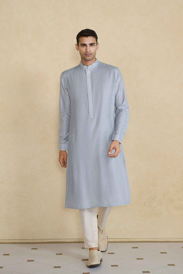 Samit Silk Kurta - Grey