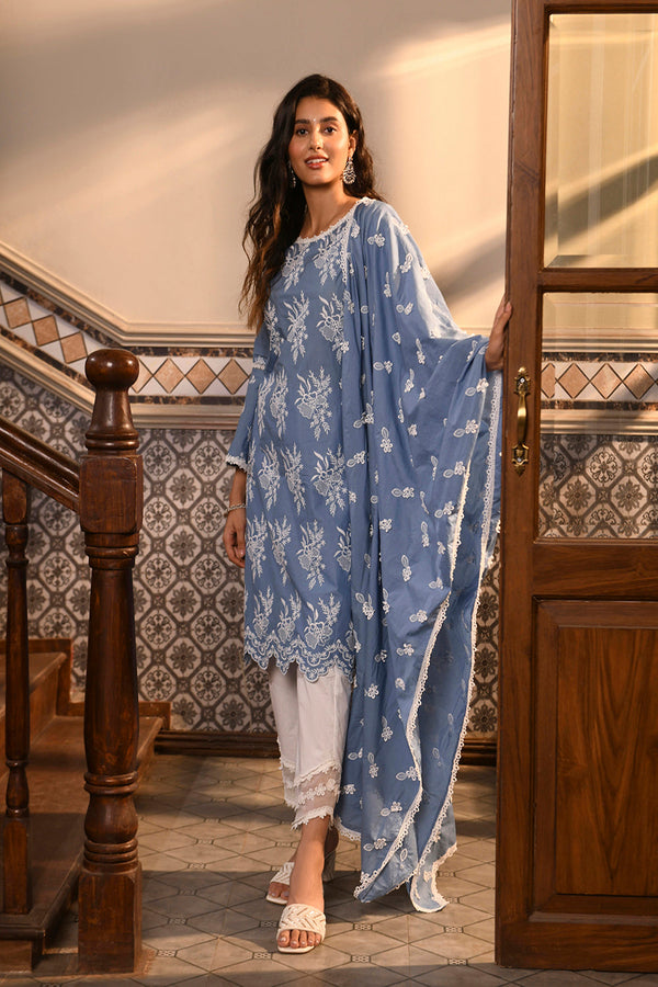 Anisa Kurta with Floral Lace Flared Pants