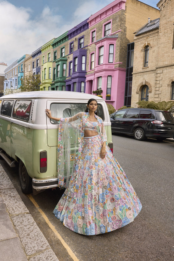 Pastel Floral Lehenga Set