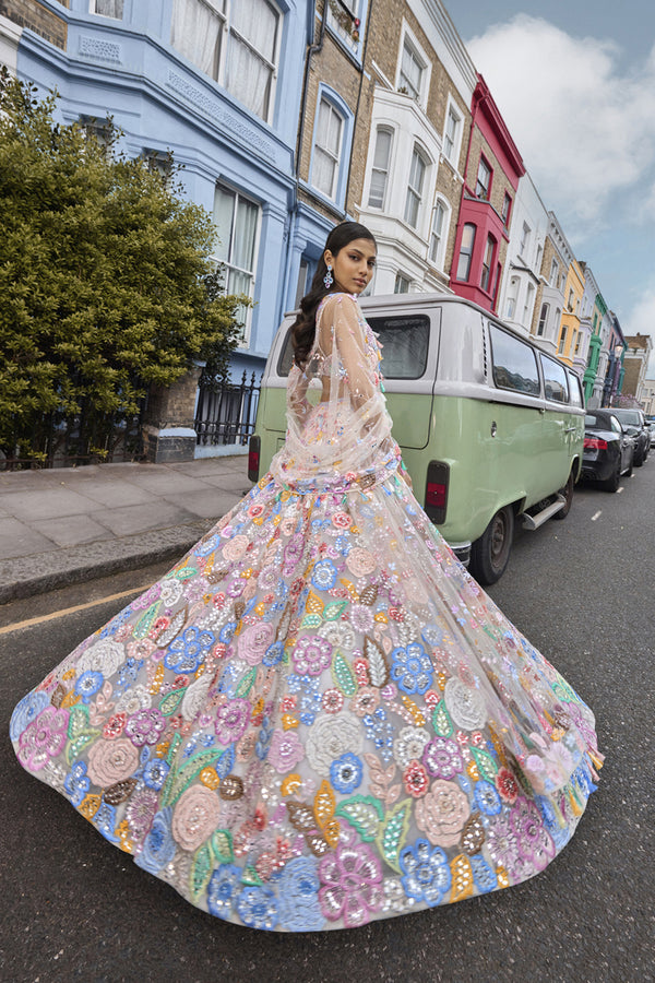 Pastel Floral Lehenga Set
