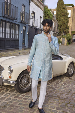 Powder Blue Sherwani Set