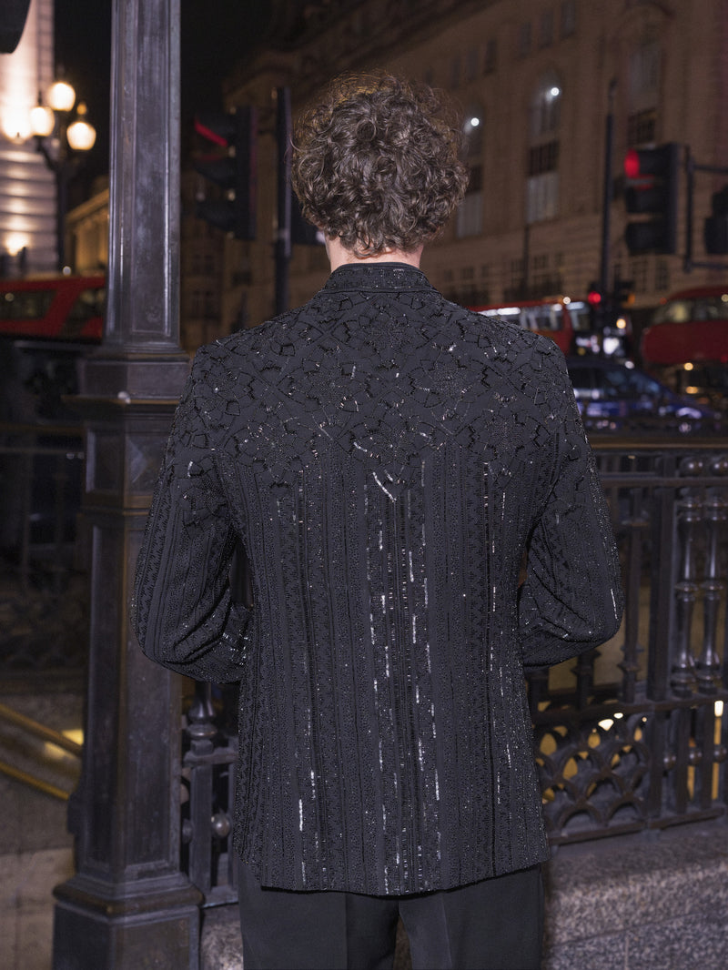 Black Bandhgala Set