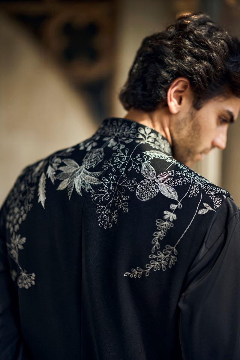 Black & Silver Kurta Set