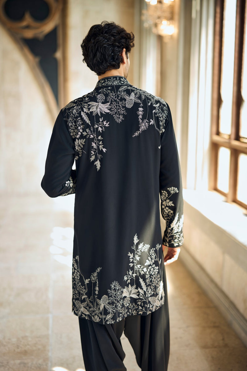 Black & Silver Kurta Set