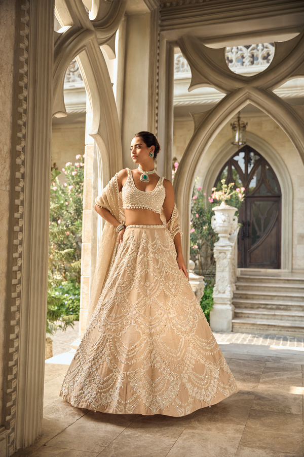 Nude Chandelier Lehenga Set