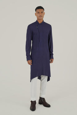Two Button Asymmetric Kurta Set