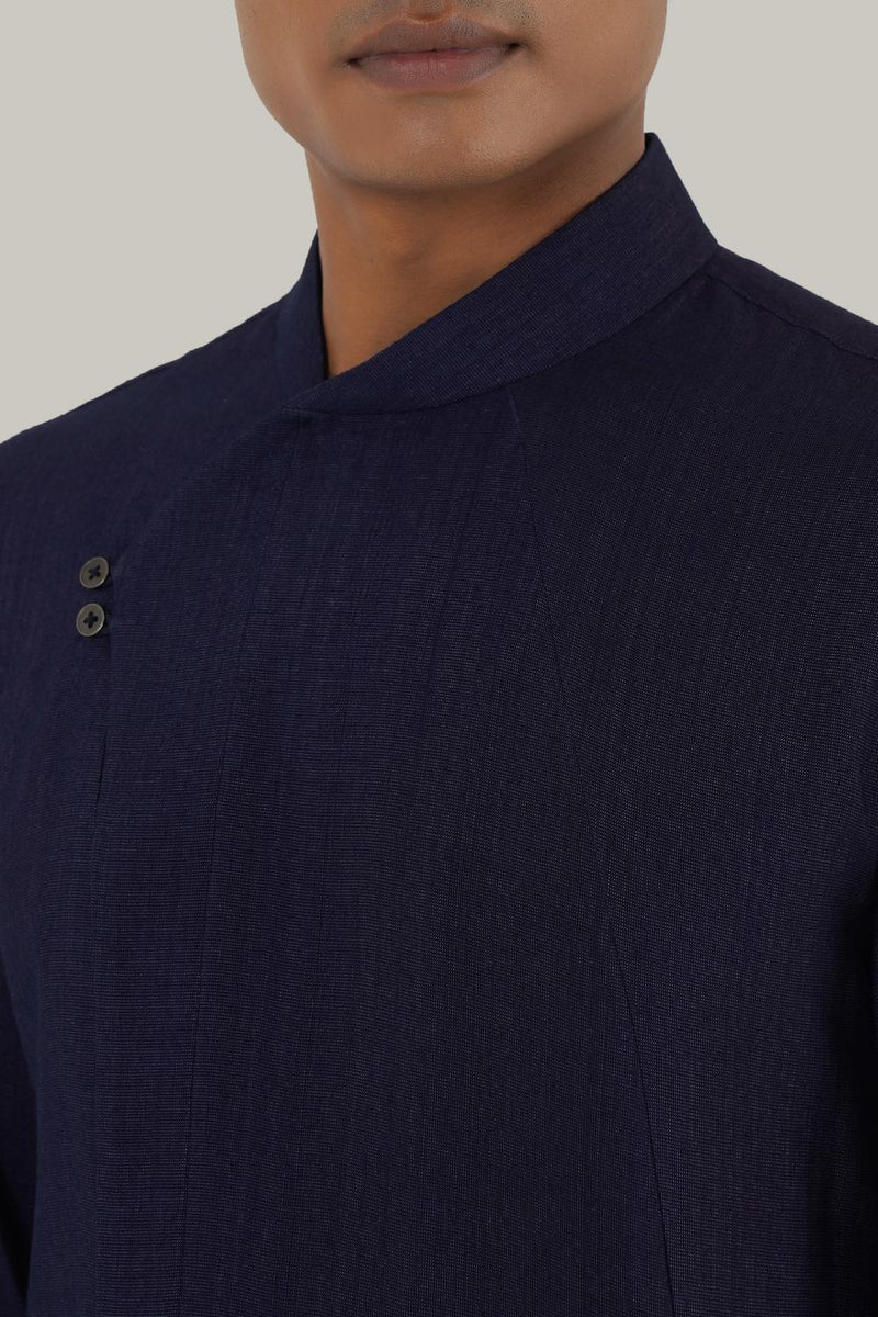 Two Button Asymmetric Kurta Set