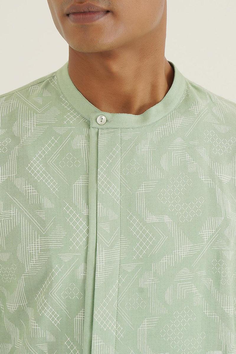 Front Open Criss Cross Kurta Set