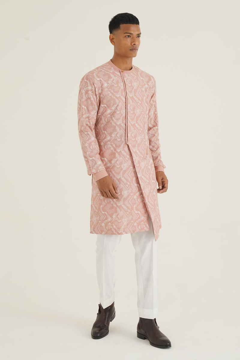 Front Open Criss Cross Kurta Set
