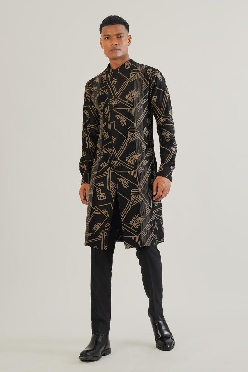 Side Flap Printed Kurta Set