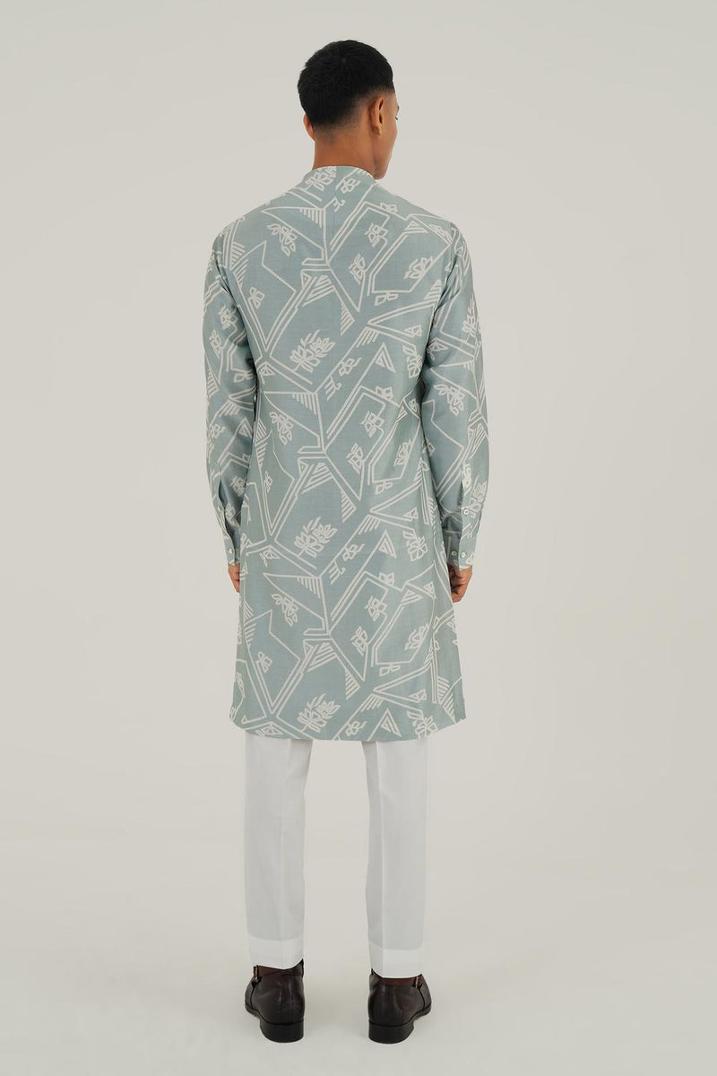 Side Flap Printed Kurta Set
