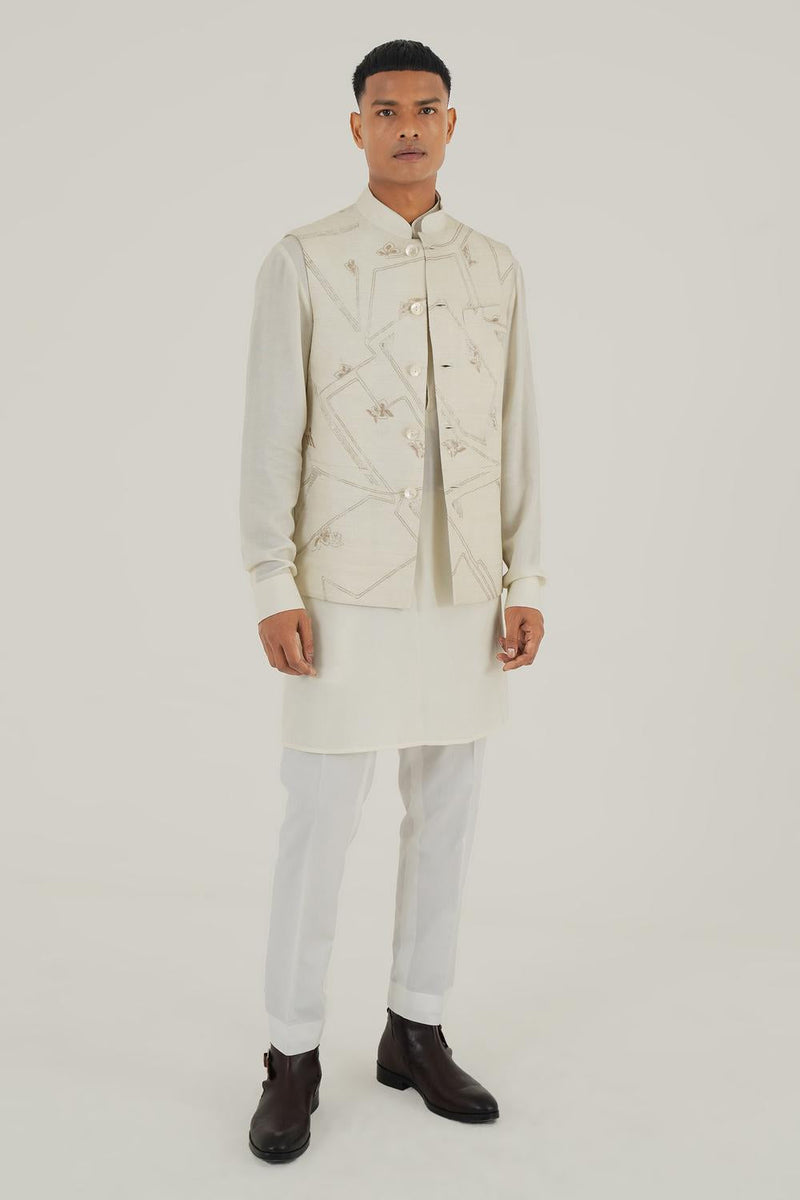Geometric Embroidered Jawahar Jacket
