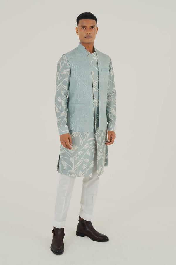 Embroidered Front Open Jawahar Jacket