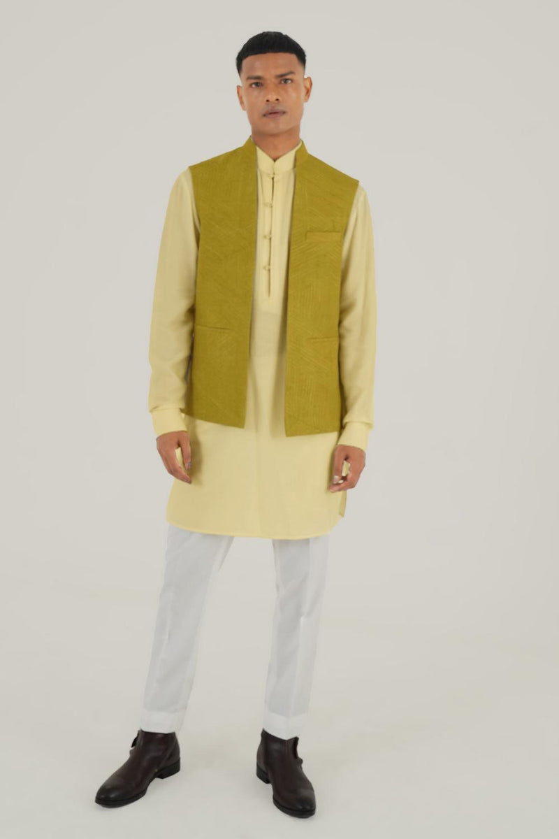 Embroidered Front Open Jawahar Jacket
