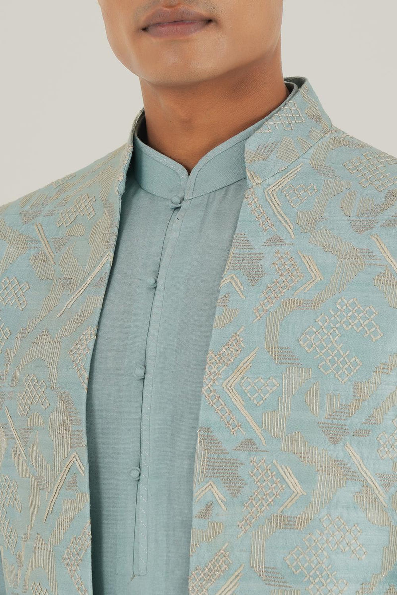 Embroidered Long Jawahar Jacket