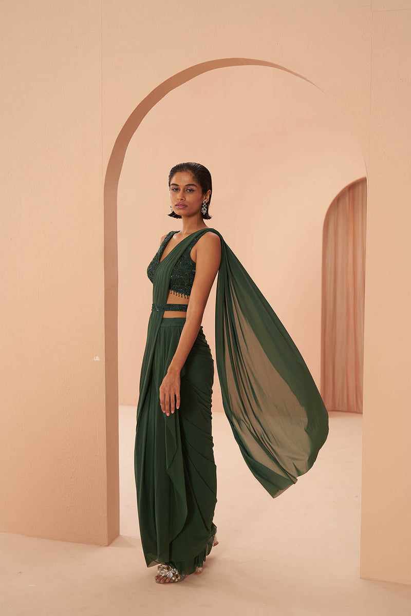 Indian Green Saree