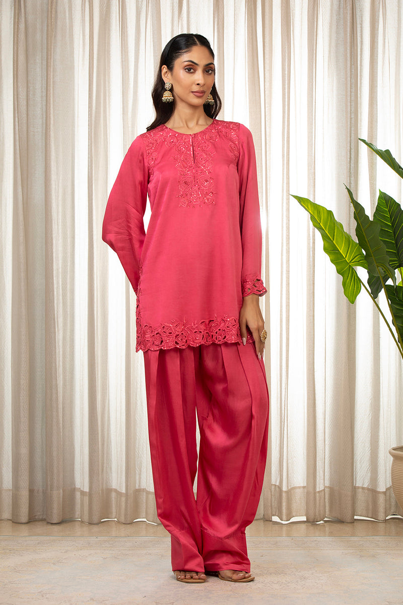 Kashmiri Pink Richa Set