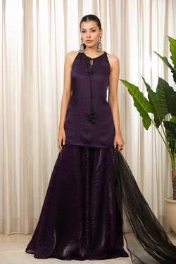 Jasmine Purplish Sharara Set