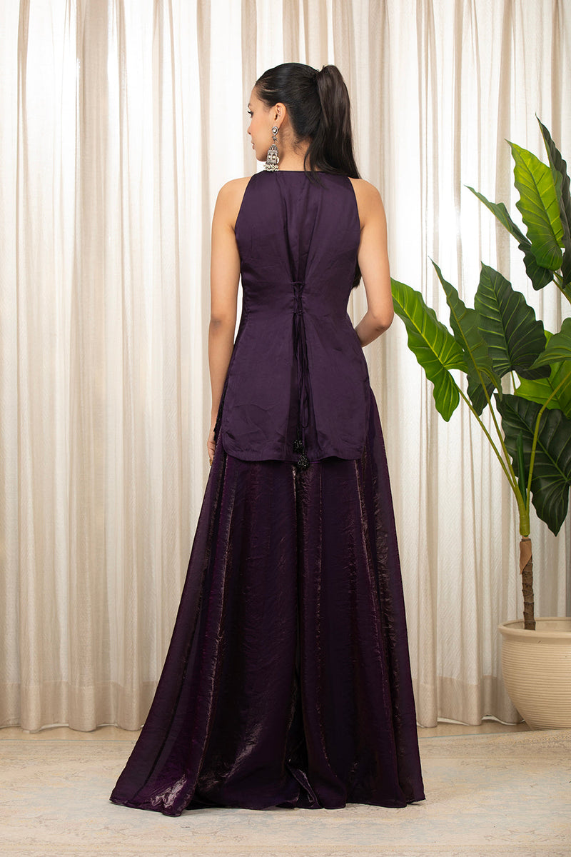 Jasmine Purplish Sharara Set