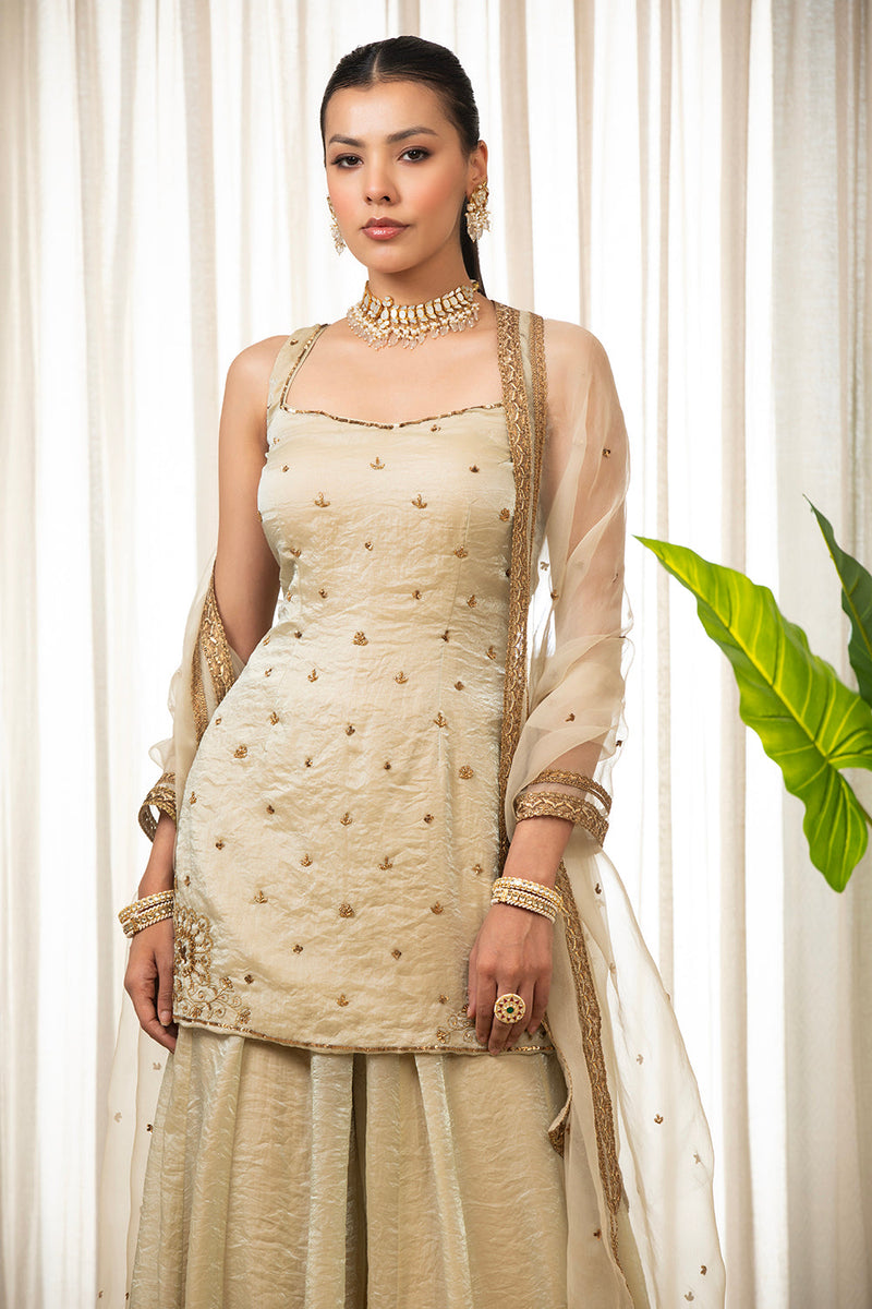 Jasmine Creamish Sharara Set