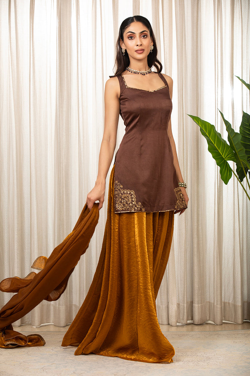 Jasmine Goldenish Sharara Set