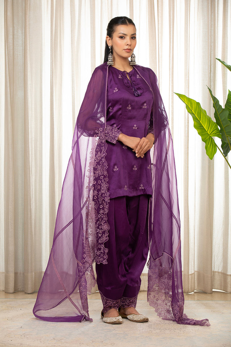 Purple Kurta Set