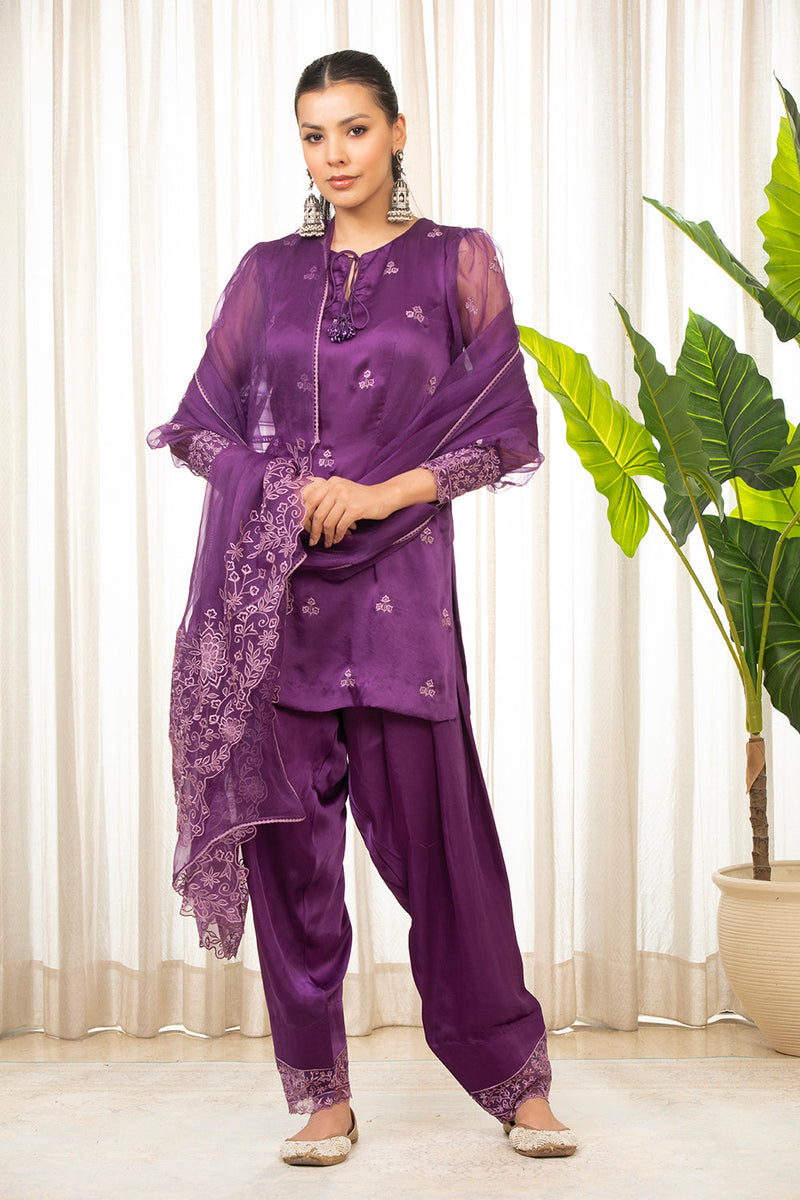 Purple Kurta Set