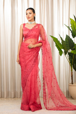 Pink Nyra Saree Set