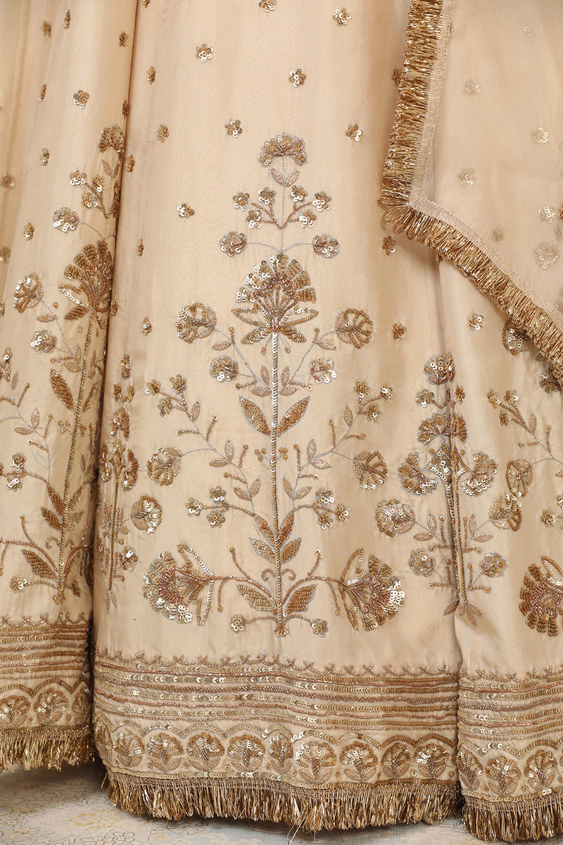 Cream Lehenga Set