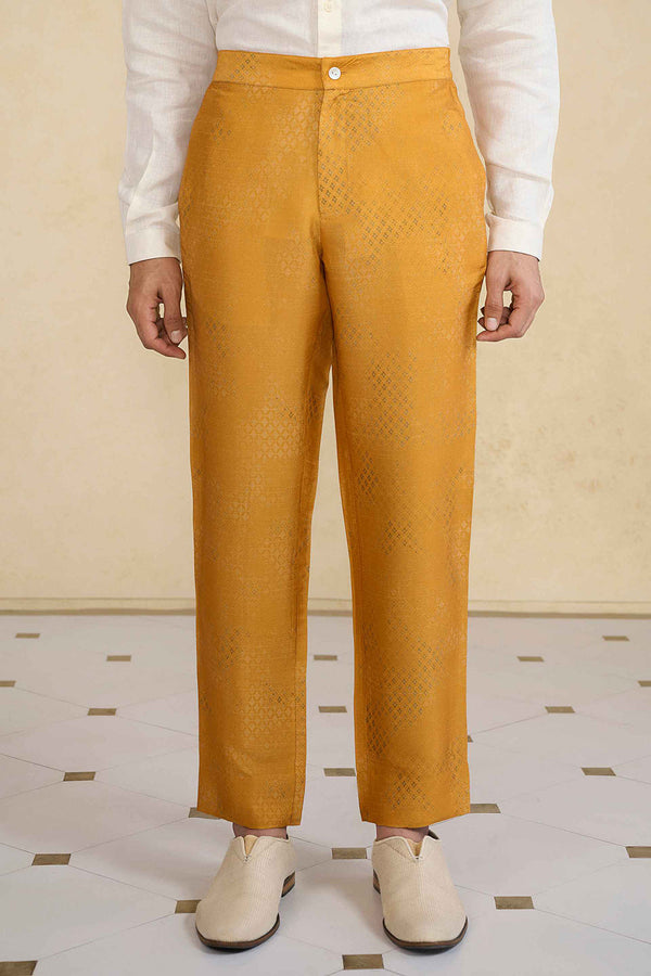 Mustard Silk Trousers