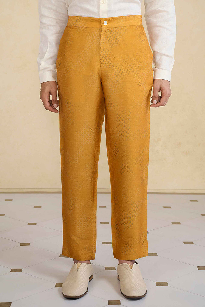 Mustard Silk Trousers