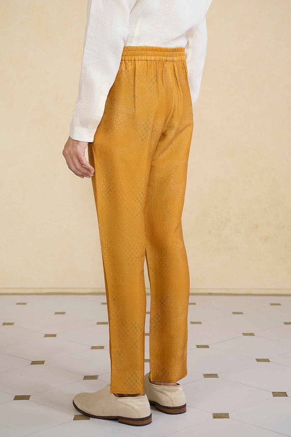 Mustard Silk Trousers