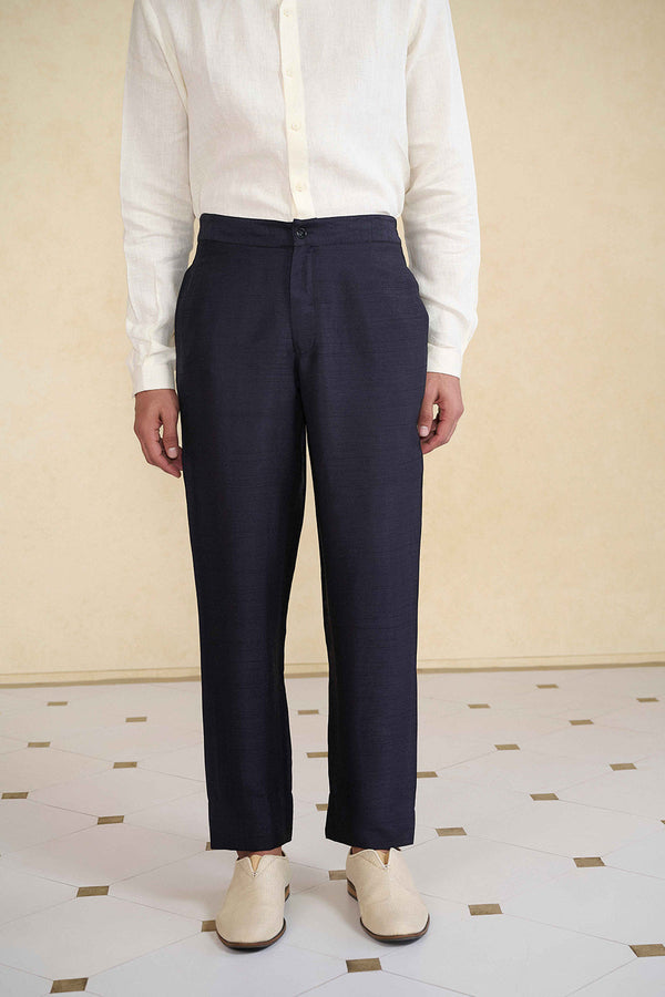 Black Silk Trousers
