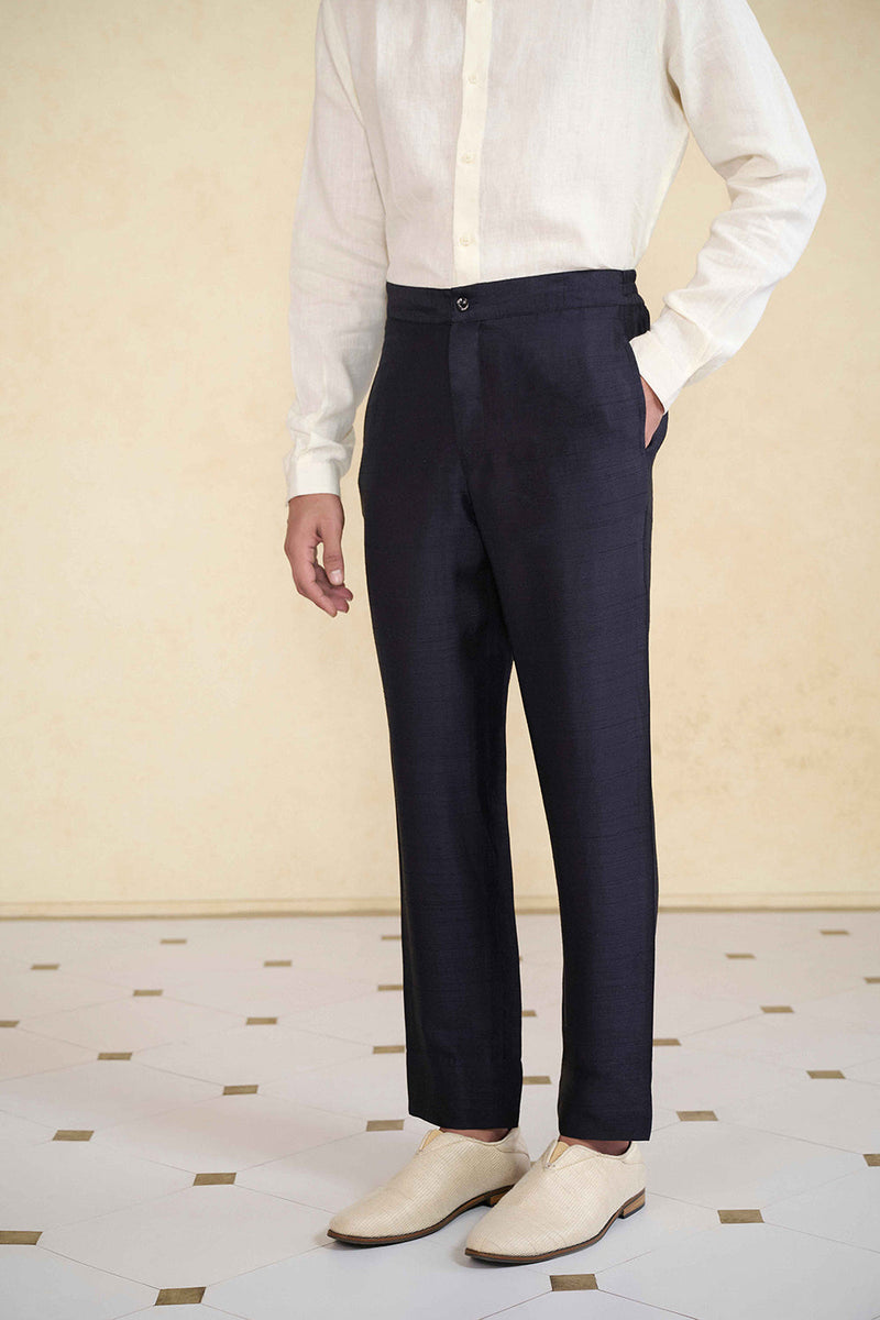 Black Silk Trousers